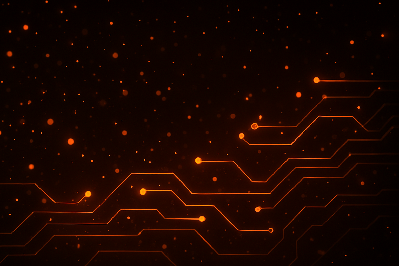 Photo of an orange circuit design