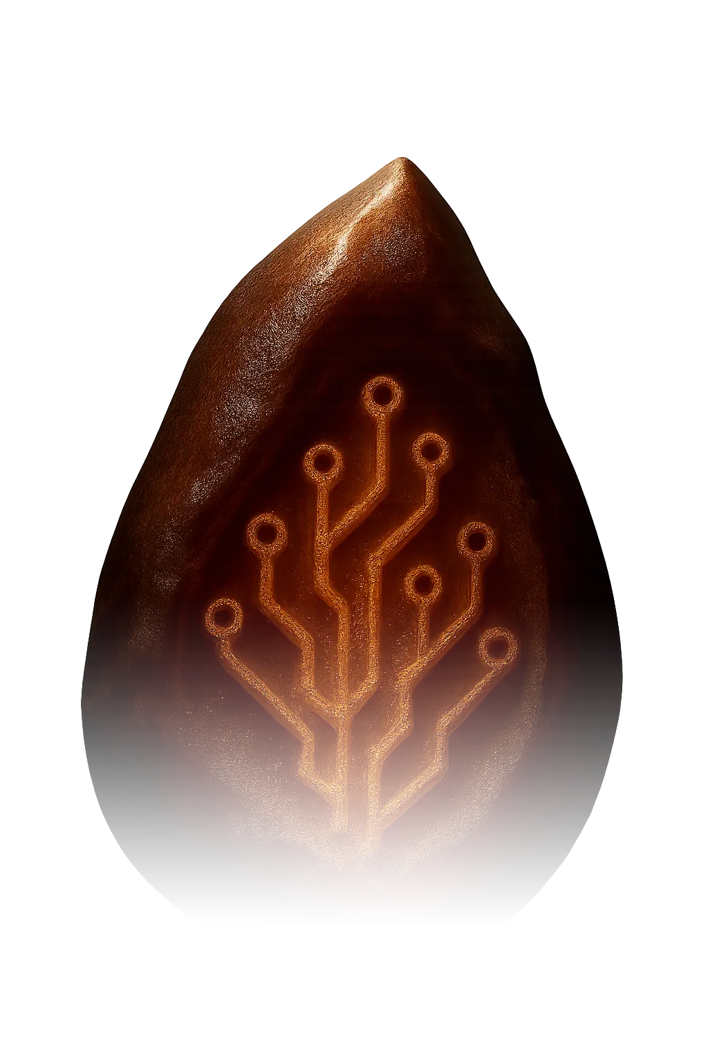 Stone with light shining from the top